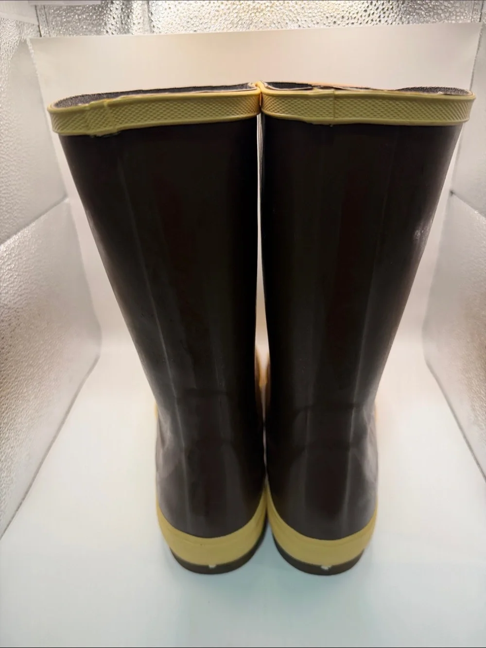 XTRATUF Men’s Brown Neoprene Rain & Snow Boots with Yellow Sole